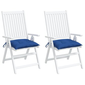 Stoelkussens 2 st 40x40x7 cm oxford stof blauw 3