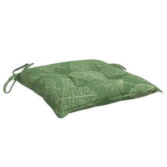 Stoelkussens 2 st bladpatroon 50x50x7 cm stof 4