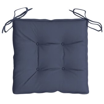 Stoelkussens 2 st 40x40x7 cm oxford stof marineblauw 5
