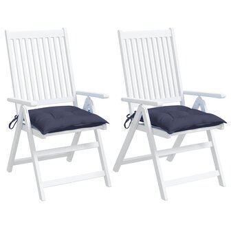 Stoelkussens 2 st 50x50x7 cm oxford stof marineblauw 3