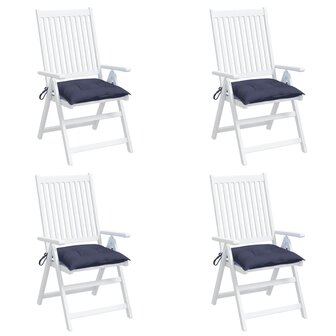 Stoelkussens 4 st 50x50x7 cm oxford stof marineblauw 3