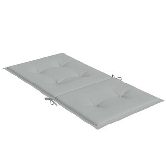 Stoelkussens 2 st lage rug 100x50x4 cm stof lichtgrijs 5