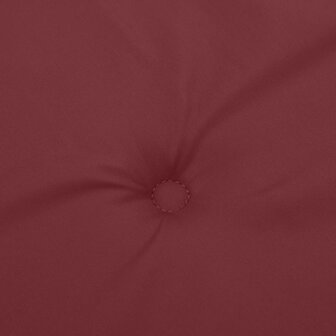 Stoelkussens 2 st lage rug 100x50x4 cm stof gem&ecirc;leerd wijnrood 5