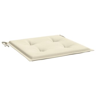 Tuinstoelkussens 4 st 40x40x3 cm oxford stof cr&egrave;mekleurig 3