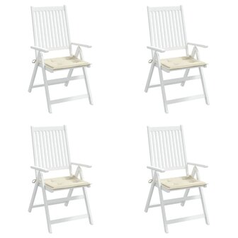 Tuinstoelkussens 4 st 40x40x3 cm oxford stof cr&egrave;mekleurig 4