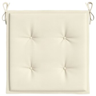 Tuinstoelkussens 4 st 40x40x3 cm oxford stof cr&egrave;mekleurig 5
