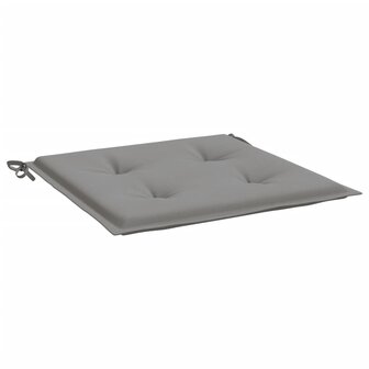 Tuinstoelkussens 2 st 50x50x3 cm stof grijs 3