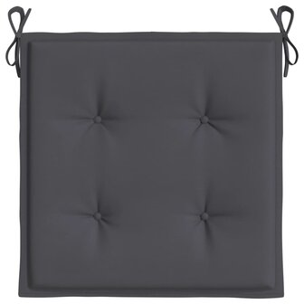 Tuinstoelkussens 2 st 50x50x3 cm oxford stof antracietkleurig 5