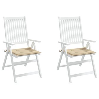 Tuinstoelkussens 2 st 50x50x3 cm oxford stof beige 4