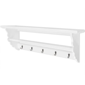 Kapstok barokstijl MDF wit 1