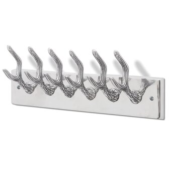 Kapstokken 2 st aluminium zilverkleurig 3