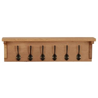 Kapstok 60x16x16 cm massief eikenhout 2