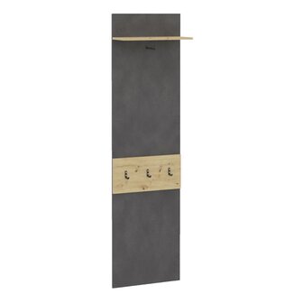 FMD Kapstok wandgemonteerd met schap 50x23x188 cm matera artisan eiken 2