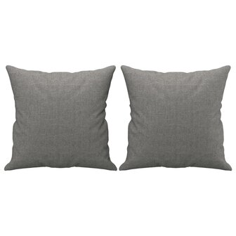 Sierkussens 2 st 40x40 cm stof donkergrijs 2