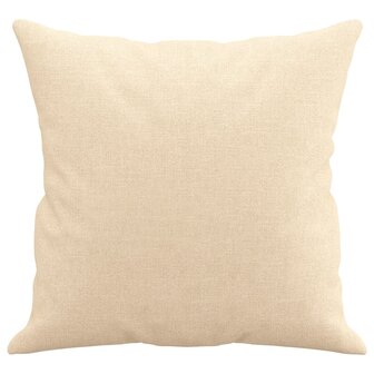Sierkussens 2 st 40x40 cm stof cr&egrave;mekleurig 4