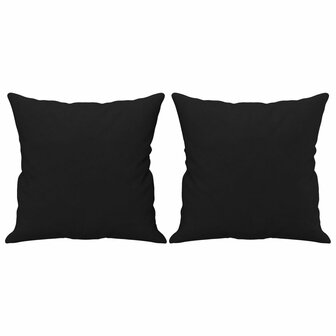 Sierkussens 2 st 40x40 cm microvezelstof zwart 2