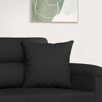 Sierkussens 2 st 40x40 cm microvezelstof zwart 5