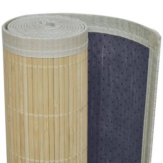 Tapijt rechthoekig 80x200 cm bamboe naturel 4