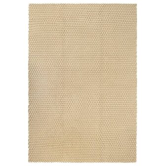 Vloerkleed rechthoekig 80x160 cm katoen naturel 1