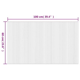 Vloerkleed rechthoekig 60x100 cm bamboe bruin 8