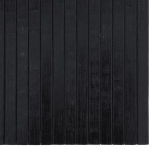 Vloerkleed rechthoekig 70x400 cm bamboe zwart 6