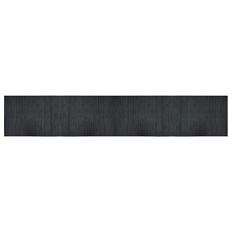 Vloerkleed rechthoekig 70x400 cm bamboe grijs 2