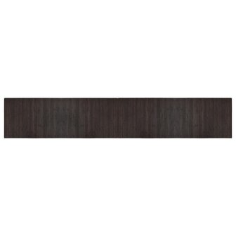 Vloerkleed rechthoekig 70x400 cm bamboe donkerbruin 2