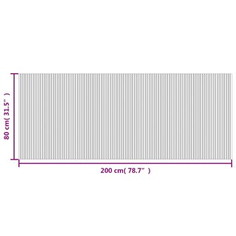 Vloerkleed rechthoekig 80x200 cm bamboe bruin 8