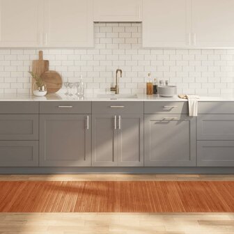 Vloerkleed rechthoekig 80x300 cm bamboe bruin 1