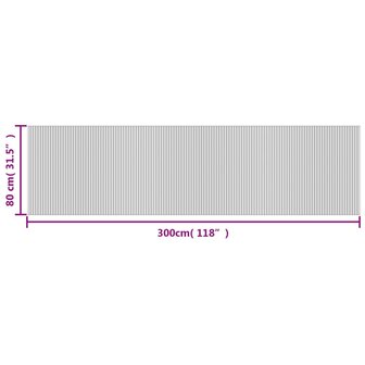 Vloerkleed rechthoekig 80x300 cm bamboe bruin 8
