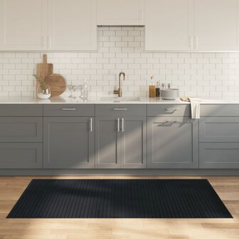 Vloerkleed rechthoekig 100x200 cm bamboe grijs 1