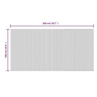 Vloerkleed rechthoekig 100x200 cm bamboe grijs 8