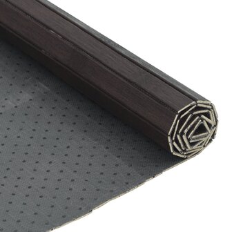 Vloerkleed rechthoekig 100x200 cm bamboe donkerbruin 5