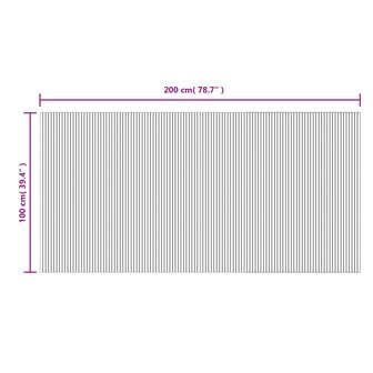 Vloerkleed rechthoekig 100x200 cm bamboe donkerbruin 8