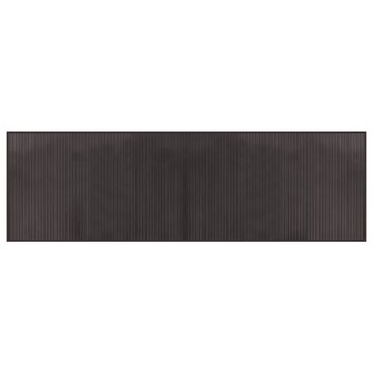 Vloerkleed rechthoekig 60x200 cm bamboe donkerbruin 2