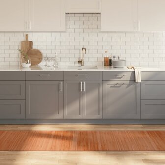 Vloerkleed rechthoekig 70x300 cm bamboe bruin 1