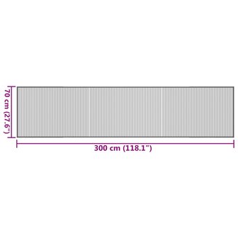 Vloerkleed rechthoekig 70x300 cm bamboe bruin 8