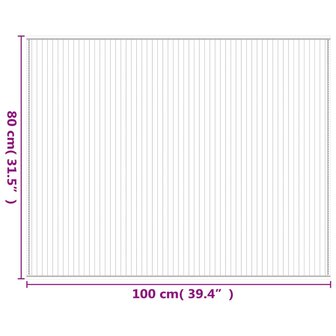 Vloerkleed rechthoekig 80x100 cm bamboe bruin 8