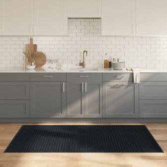 Vloerkleed rechthoekig 100x200 cm bamboe grijs 1