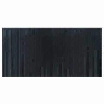 Vloerkleed rechthoekig 100x200 cm bamboe grijs 2
