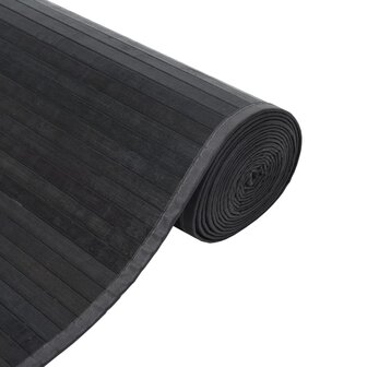 Vloerkleed rechthoekig 100x200 cm bamboe grijs 4