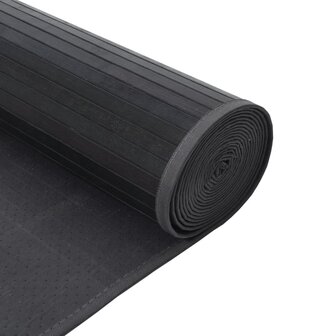 Vloerkleed rechthoekig 100x200 cm bamboe grijs 5