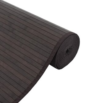 Vloerkleed rechthoekig 100x200 cm bamboe donkerbruin 4