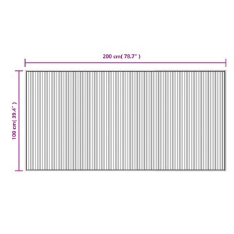 Vloerkleed rechthoekig 100x200 cm bamboe donkerbruin 8