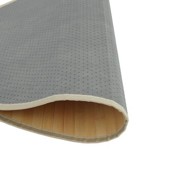 Vloerkleed rond 60 cm bamboe lichtnaturel 5