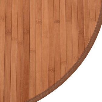 Vloerkleed rond 100 cm bamboe bruin 6