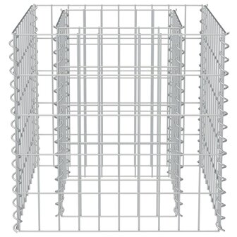 Gabion plantenbak verhoogd 50x50x50 cm gegalvaniseerd staal 5