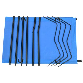 Campingbed 180x60x19 cm oxford stof en staal blauw 3
