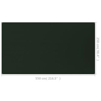 Tenttapijt 250x550 cm HDPE donkergroen 8