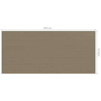 Tenttapijt 250x550 cm taupe 4